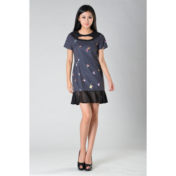 SY006數碼印花連衣裙正面效果圖 SY006數碼印花連衣裙正面效果圖