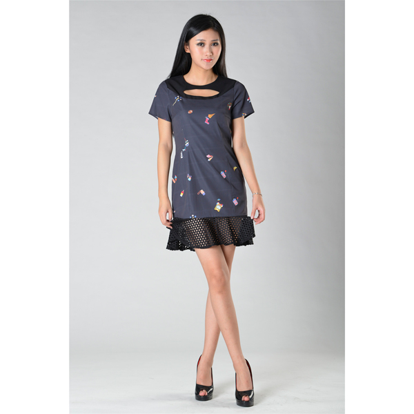 SY006數碼印花連衣裙正面效果圖 SY006數碼印花連衣裙正面效果圖