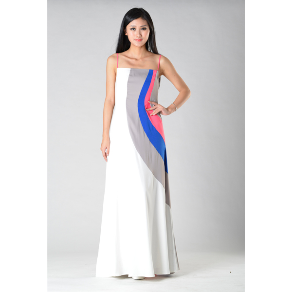 SY017四色吊帶連衣裙正面效果 SY017四色吊帶連衣裙正面效果